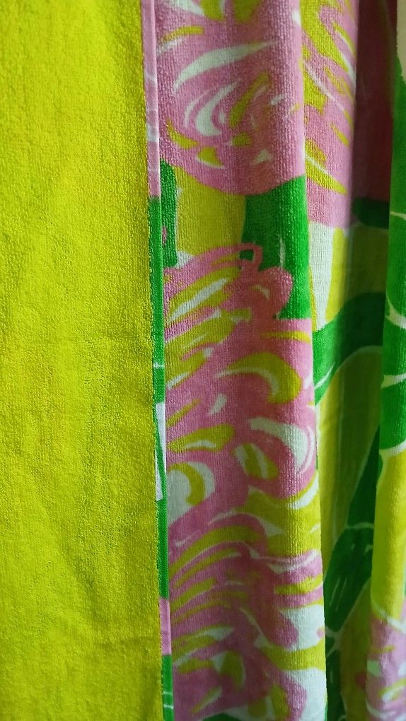 Large Velour Flamingo Print Beach Towel - photo 3