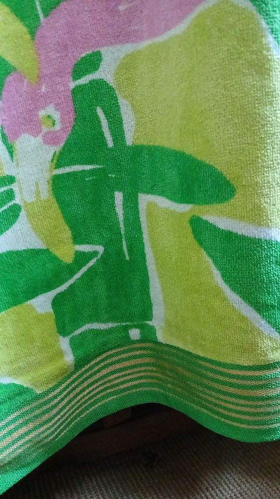 Large Velour Flamingo Print Beach Towel - photo 4