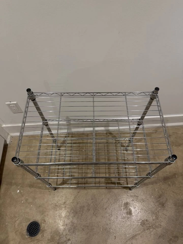 3-Shelf Adjustable Steel Wire Rack Storage Organizer - photo 2