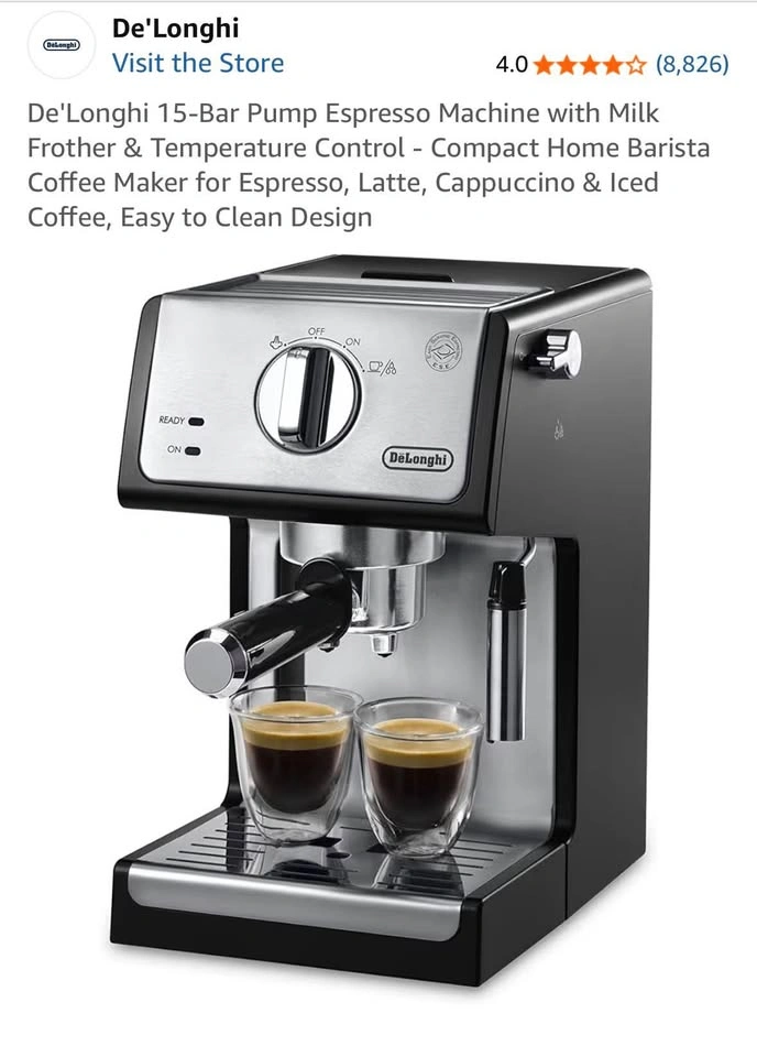 DeLonghi Espresso Machine + Coffee Grinder - photo 3