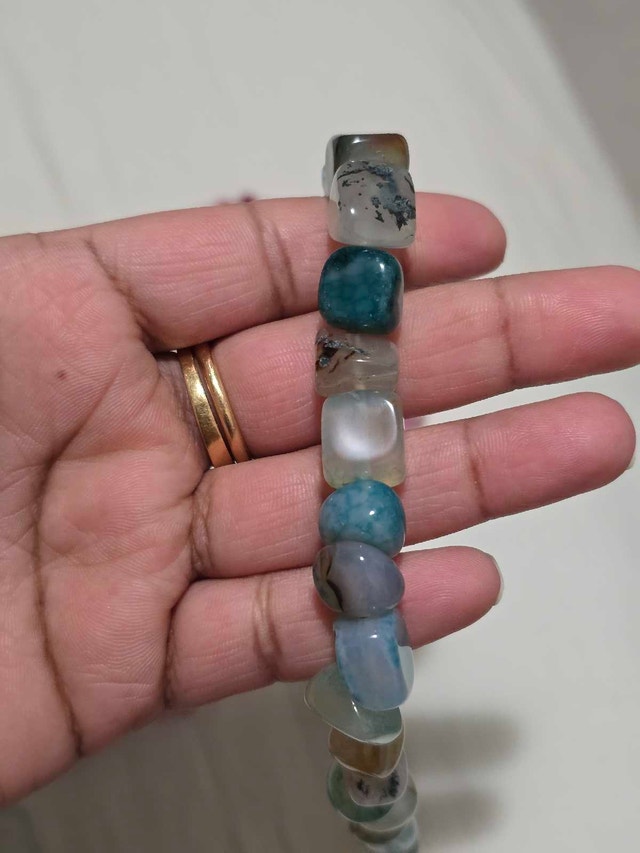 Beautiful Blue and Grey Stone Necklace - photo 2