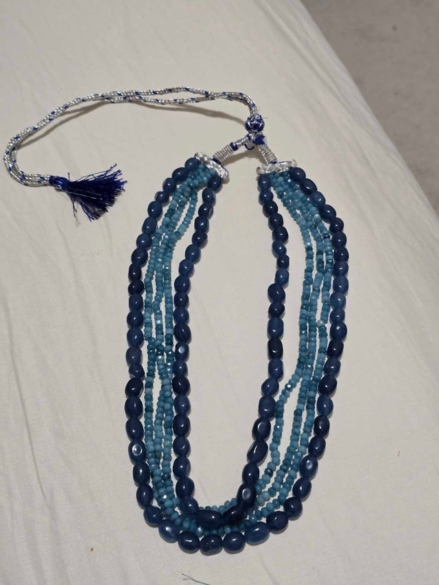 Stunning Blue Beaded Necklace