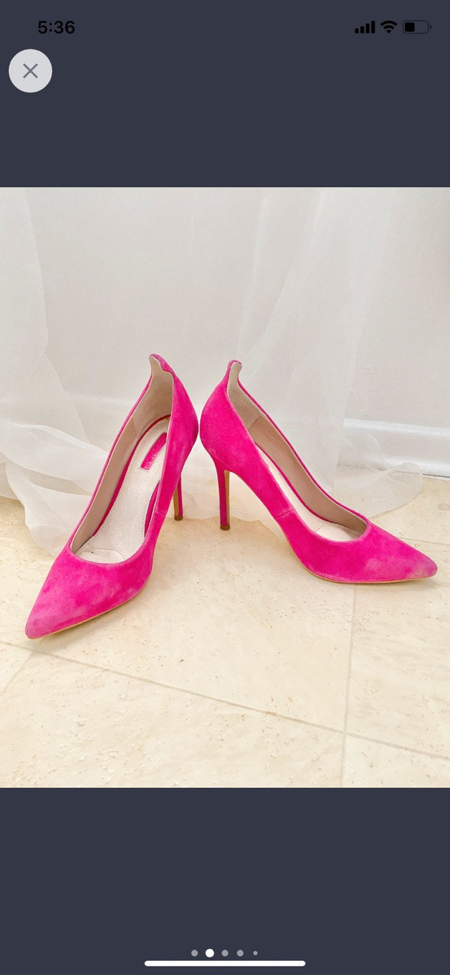 Pink topshop suede heels 7.5 - photo 2