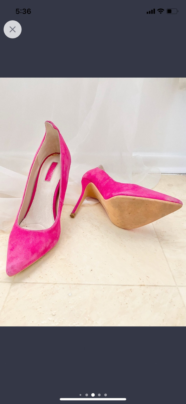 Pink topshop suede heels 7.5 - photo 4