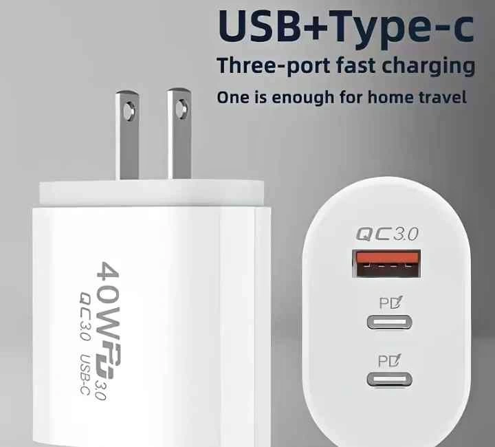 40W USB-C Fast Charger – Multi-Port Charging Station
