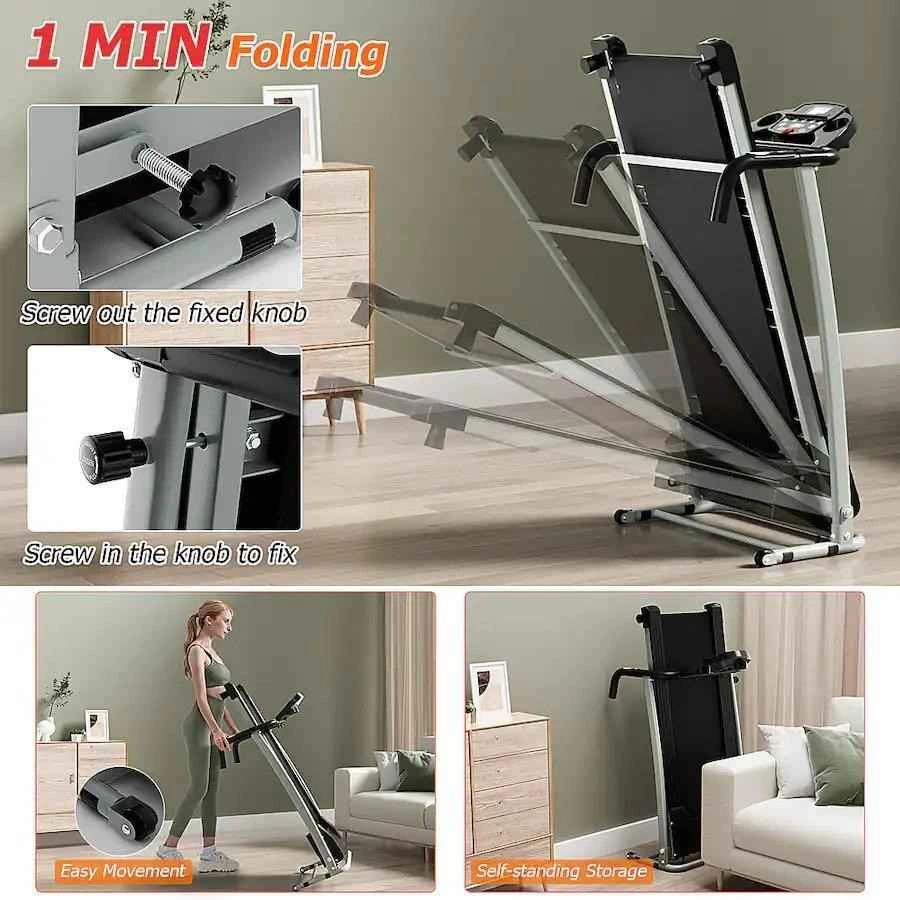 2 HP Folding Treadmill w/ 12 Programs - photo 2