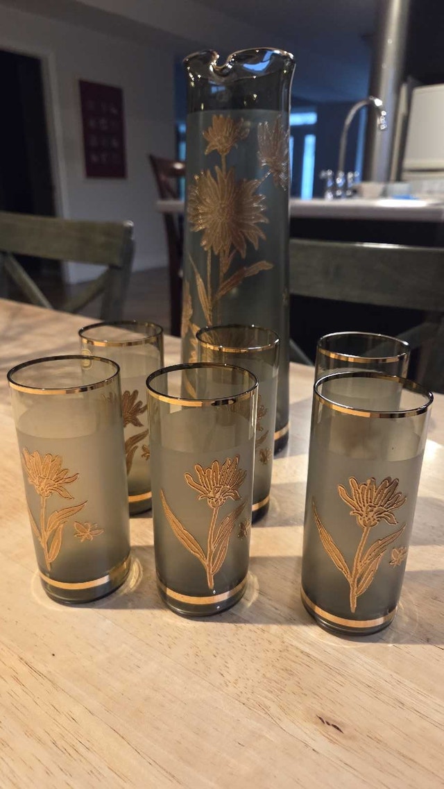 Bohemia Jug and 6 glasses, 1970