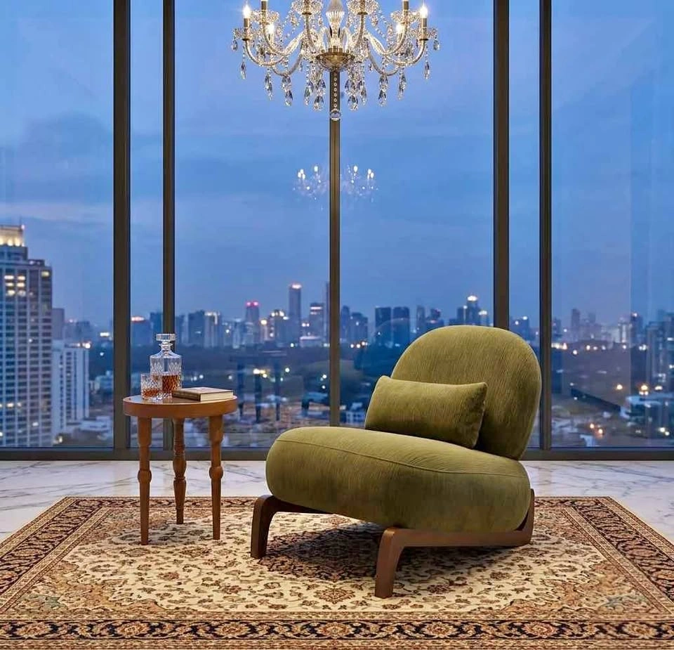 BNIB The Ultimate Cozy Corner: Modern Velvet Accent Chair