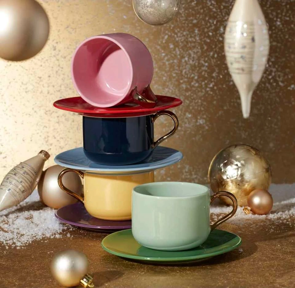 BNIB Kate Spade Make It Pop Set of 8 Cup & Saucers - photo 2