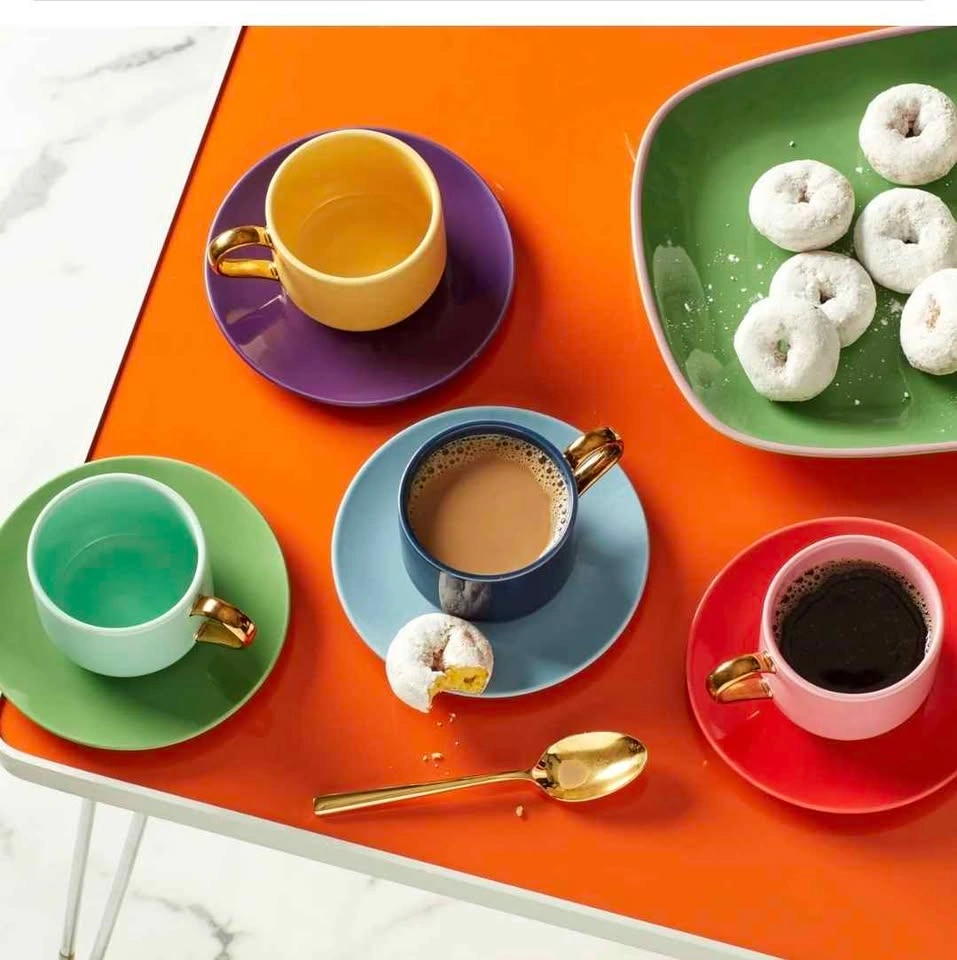 BNIB Kate Spade Make It Pop Set of 8 Cup & Saucers - photo 3