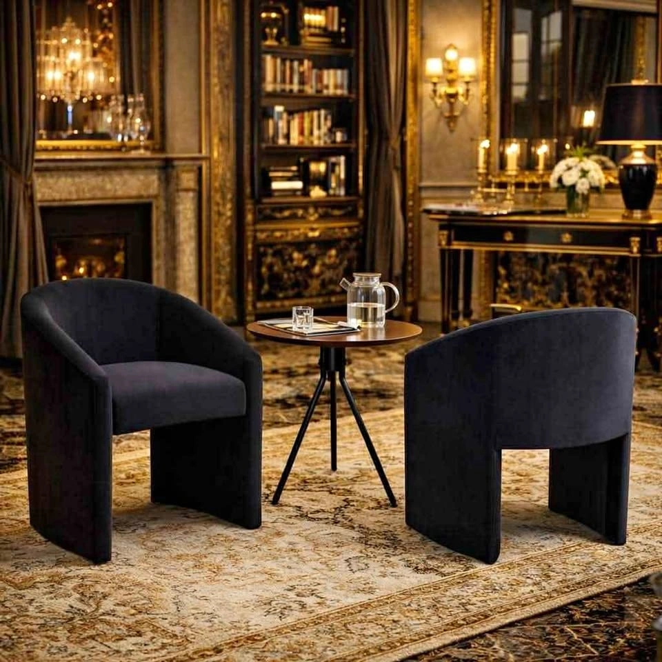 Halley Velvet Upholstered Dining Chair (Set of 1)