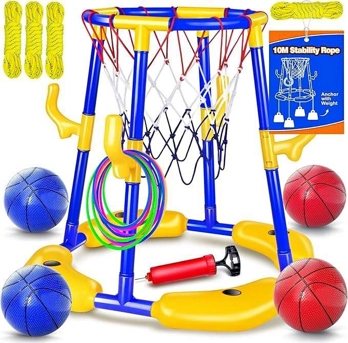 Doviden 2-in-1 Floating Pool Hoop & Ring Toss