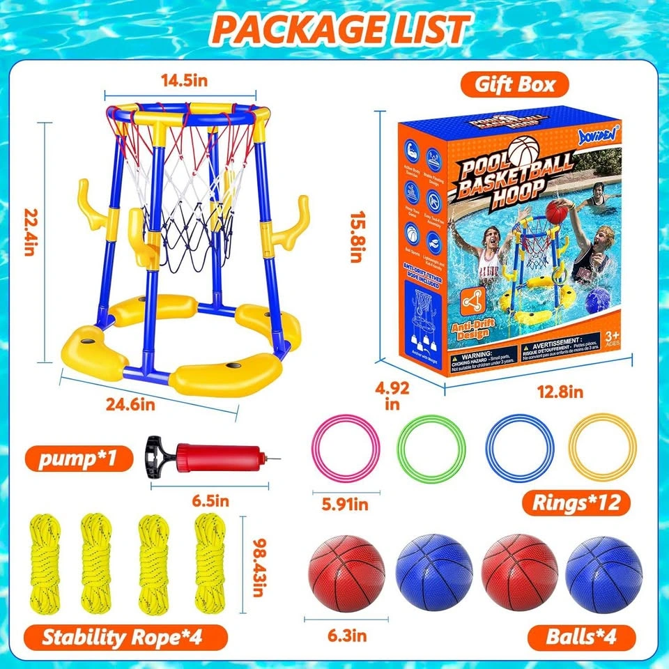 Doviden 2-in-1 Floating Pool Hoop & Ring Toss - photo 3
