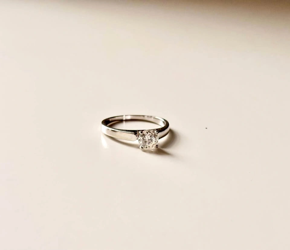 Lady’s 14K White Gold Solitaire Engagement Ring - 0.74ct Diamond