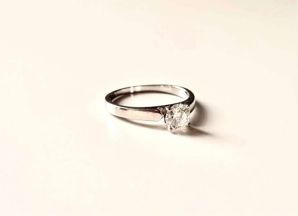 Lady’s 14K White Gold Solitaire Engagement Ring - 0.74ct Diamond - photo 2