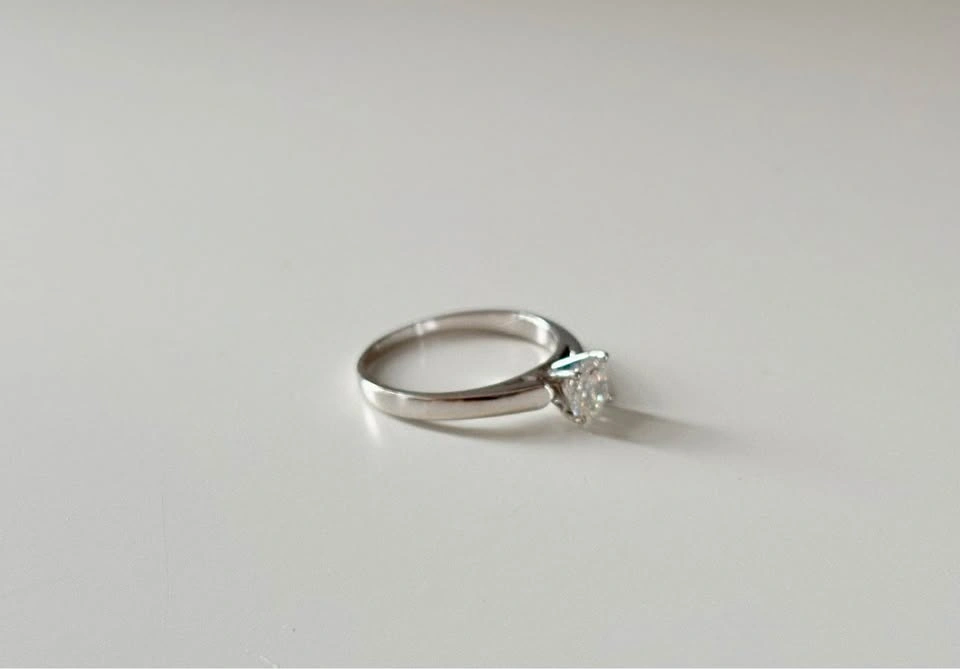 Lady’s 14K White Gold Solitaire Engagement Ring - 0.74ct Diamond - photo 3