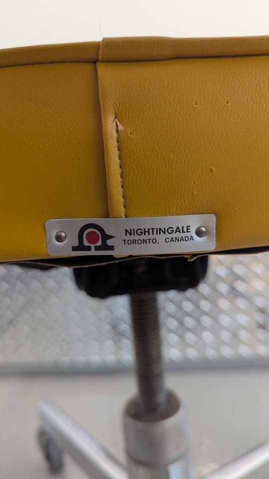 Vintage midcentury Nightingale yellow office chair - photo 4