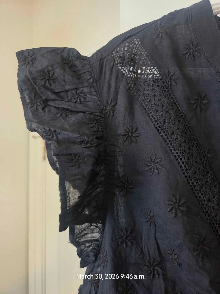 GAP Black Embroidered Dress XL/TG New with Tags - photo 3