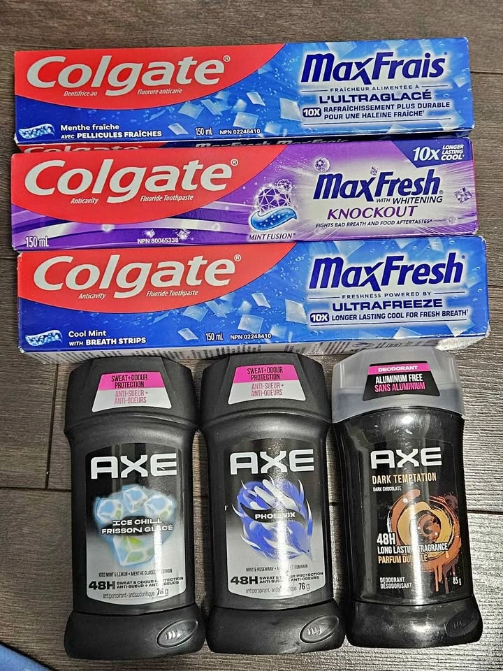 Colgate and Axe Deodorant