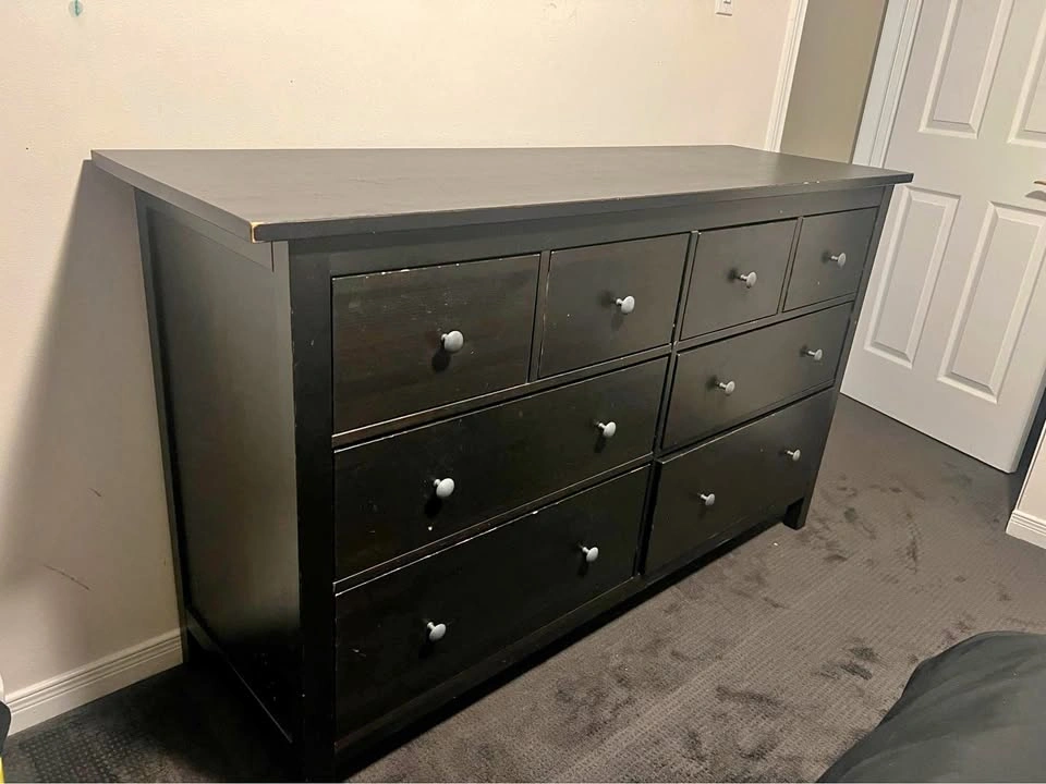 Black IKEA Hemnes Dresser