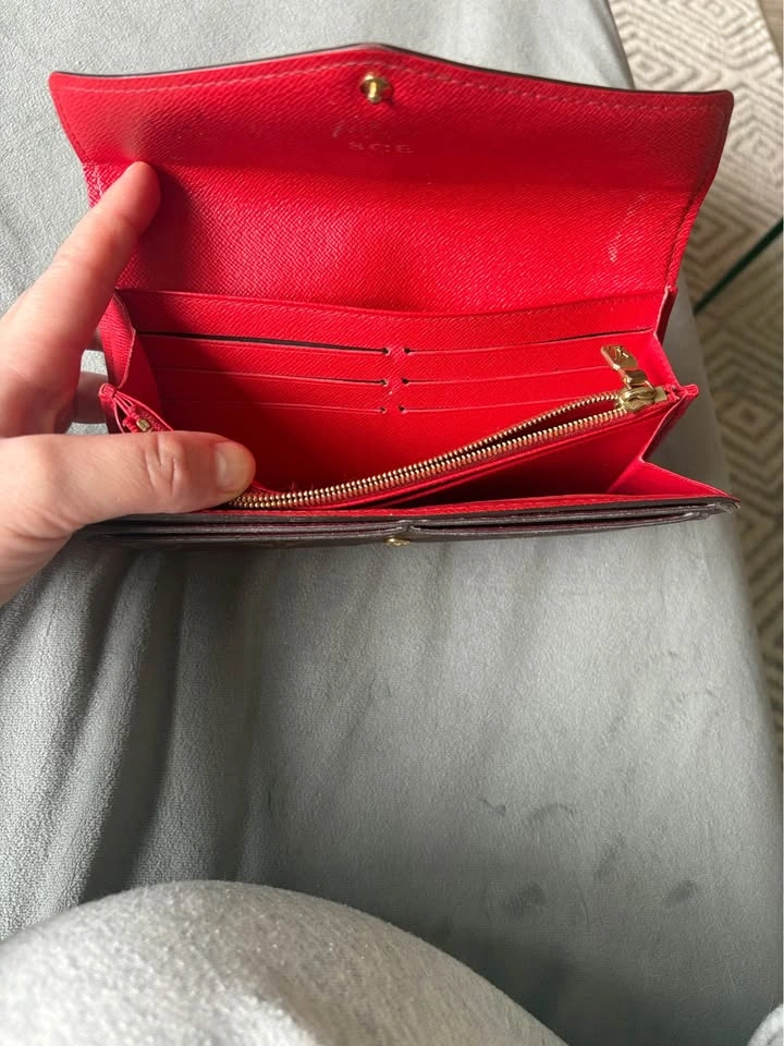 Louis Vuitton Sara Monogram Wallet Red Interior - photo 3