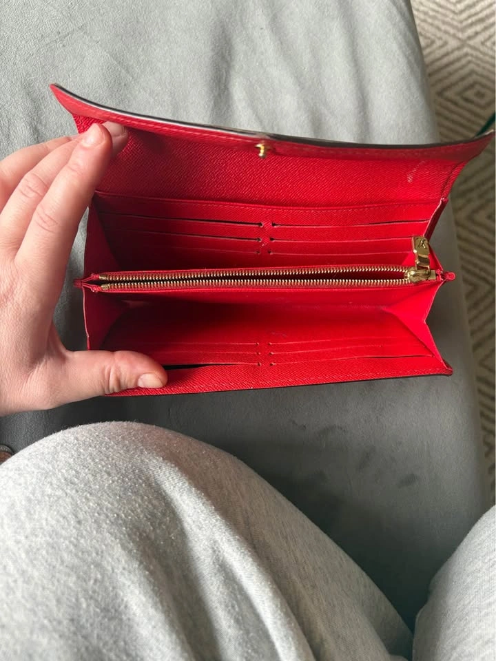 Louis Vuitton Sara Monogram Wallet Red Interior - photo 4