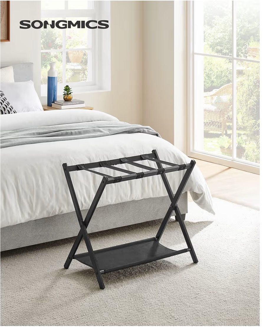 SONGMICS Luggage Rack for Guest Room, Suitcase Stand - photo 3
