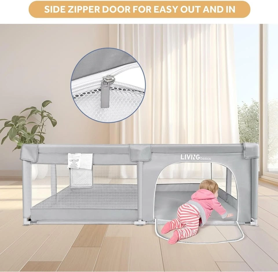 Baby Playpen, 73''x61'' Extra Large Playard with Door - photo 2