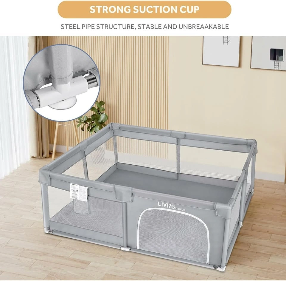 Baby Playpen, 73''x61'' Extra Large Playard with Door - photo 3