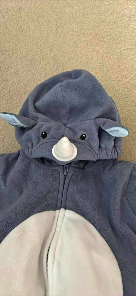 Size 12 Month Baby Rhino Fleece Outfit