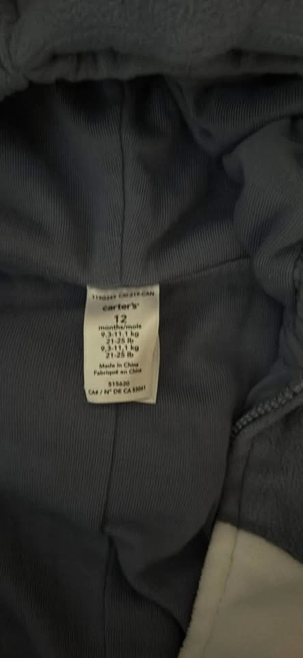 Size 12 Month Baby Rhino Fleece Outfit - photo 2