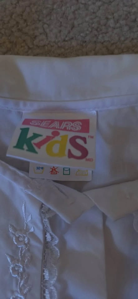 Girls White Blouse with Embroidered Details - Size Small - photo 3