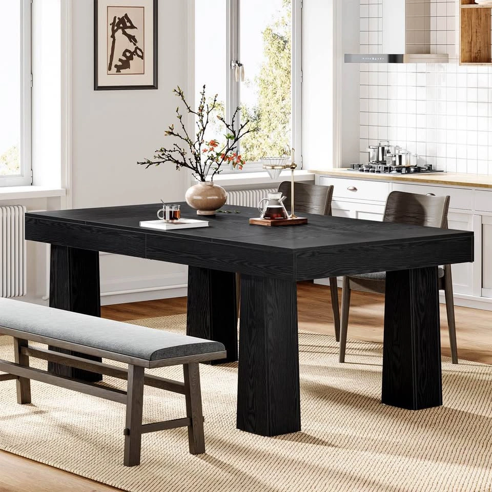 63-Inch Wood Modern Dining Table For 4-6 People - photo 4