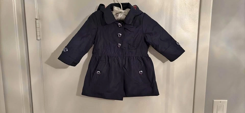 Osh Kosh Navy Fleece Lined Fall Coat size 12 Months