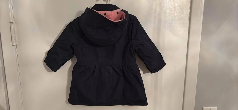 Osh Kosh Navy Fleece Lined Fall Coat size 12 Months - photo 2