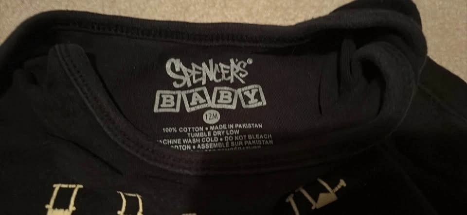Spencer’s Baby Black Onesie 12 months - photo 3