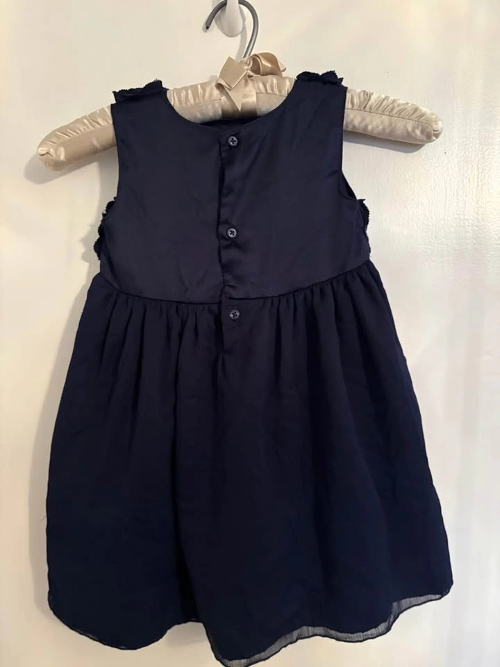 Carter's Holiday Navy Blue Floral Dress 24 Months - photo 3