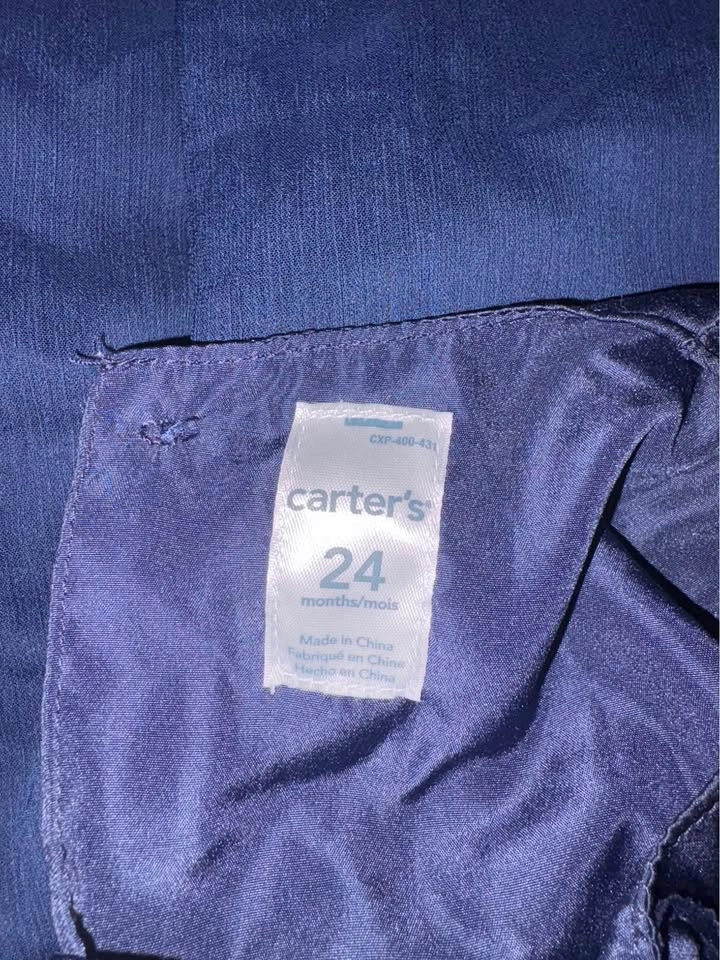 Carter's Holiday Navy Blue Floral Dress 24 Months - photo 4