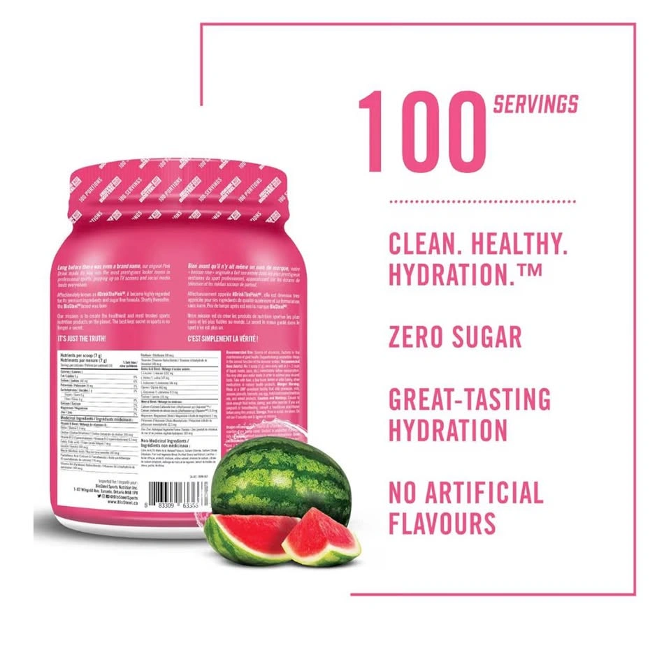 Biosteel Hydration Mix Watermelon 100 Servings Sugar Free - photo 3