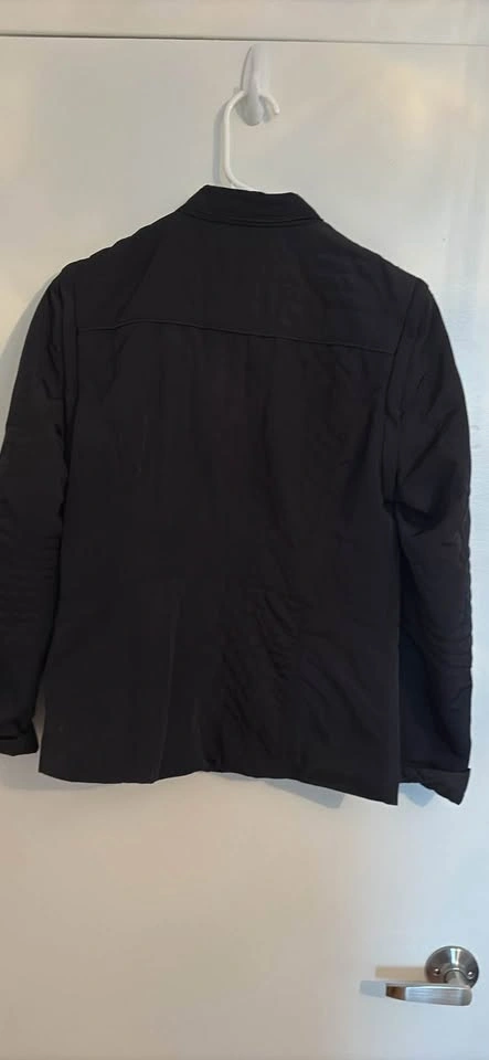 RW&CO Women's Black Quilted Bomber Jacket With Detachable Arms ( - photo 2