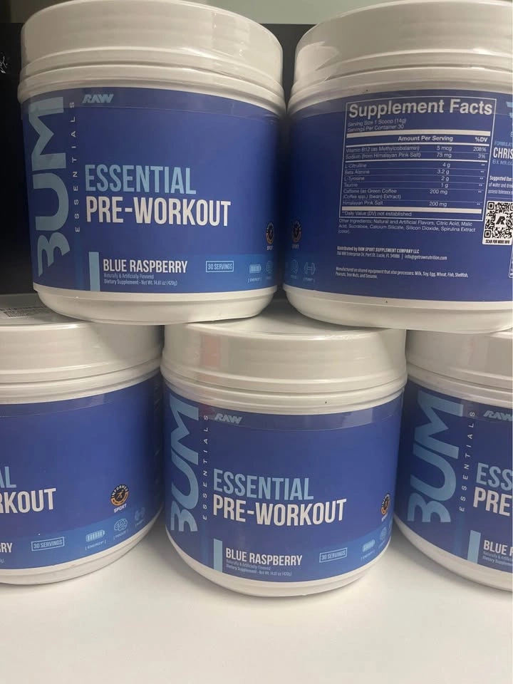 BUM RAW Essentials Pre-Workout Blue Raspberry (30 Servings) - photo 5