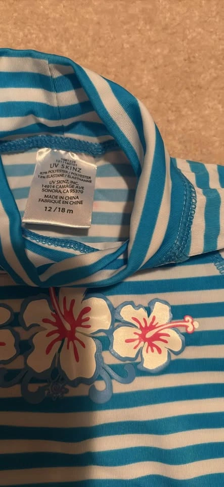 UV Skinz 12/18 Month Swimsuit with Sunhat - photo 3