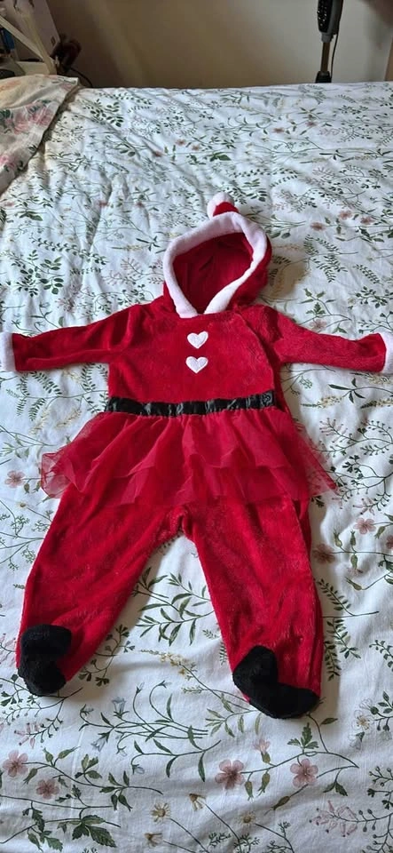 Size 6/9 Month Baby Santa Outfit