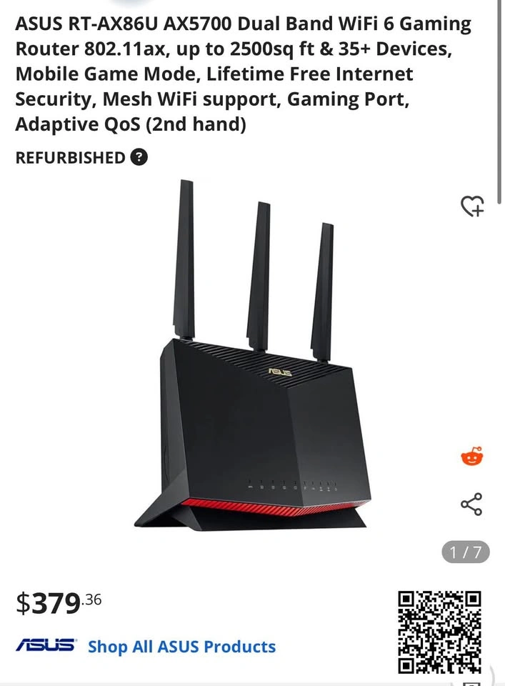 ASUS AX86U WiFi 6 Gaming Router - photo 3
