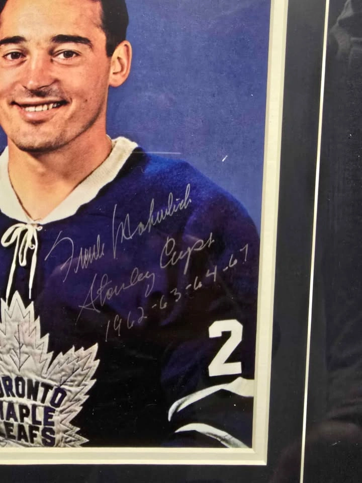 Frank Mahovlich signed framed photo Leafs 19x15.5 - photo 2