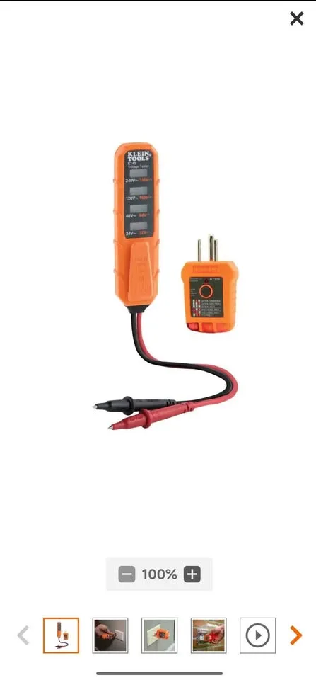 Klein Tools AC/DC Voltage and Receptacle Electrical Test Kit image indicator(3)