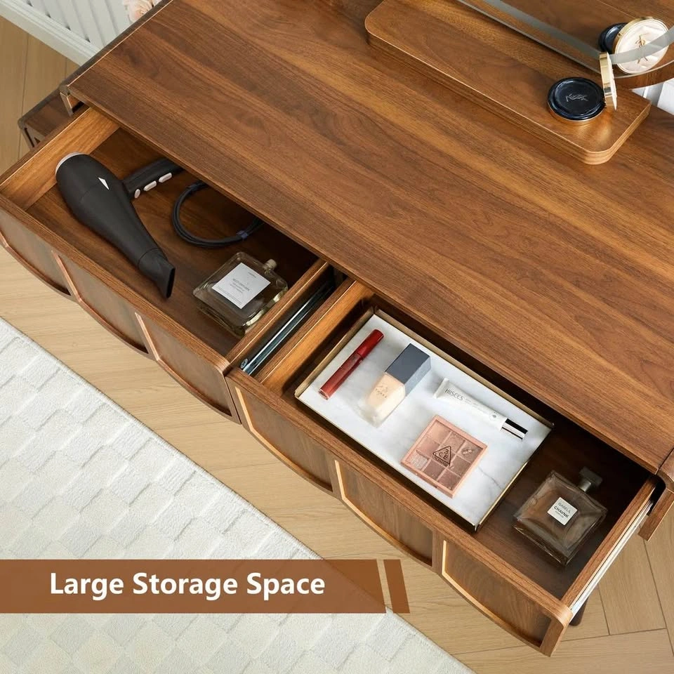 Makeup Vanity Set with Stool and LED Mirror - photo 3