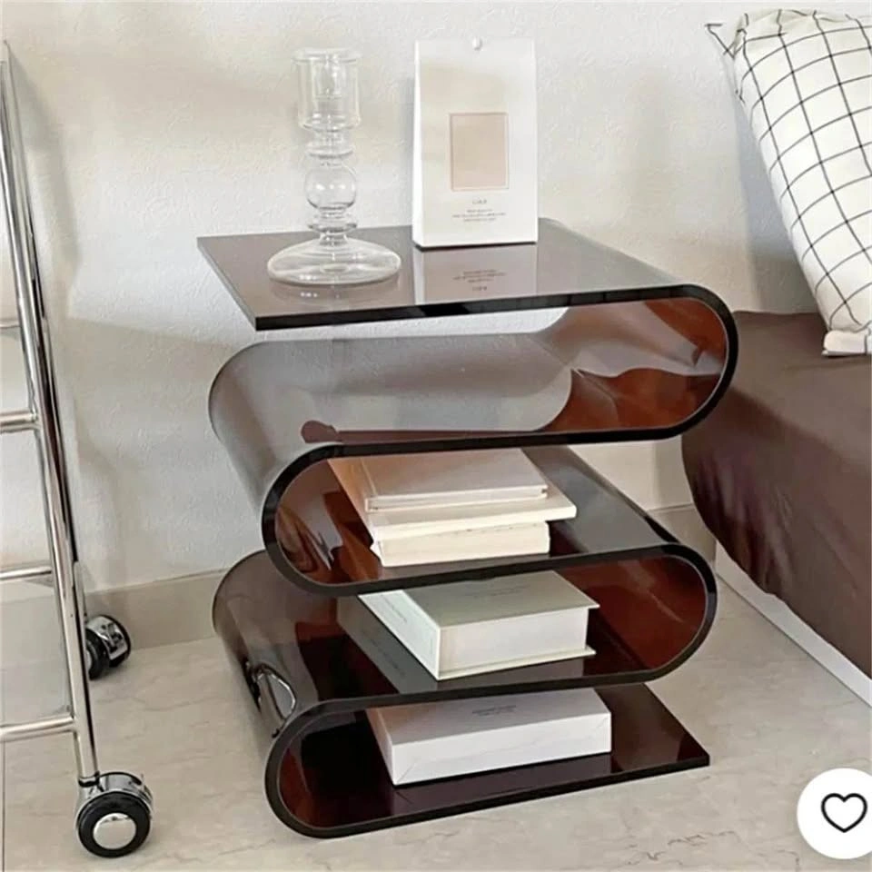 Modern S-Shaped Acrylic Coffee Table