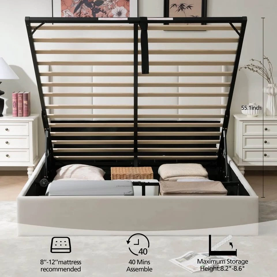 Modern Hydraulic Lift-Up Storage Bed - photo 4