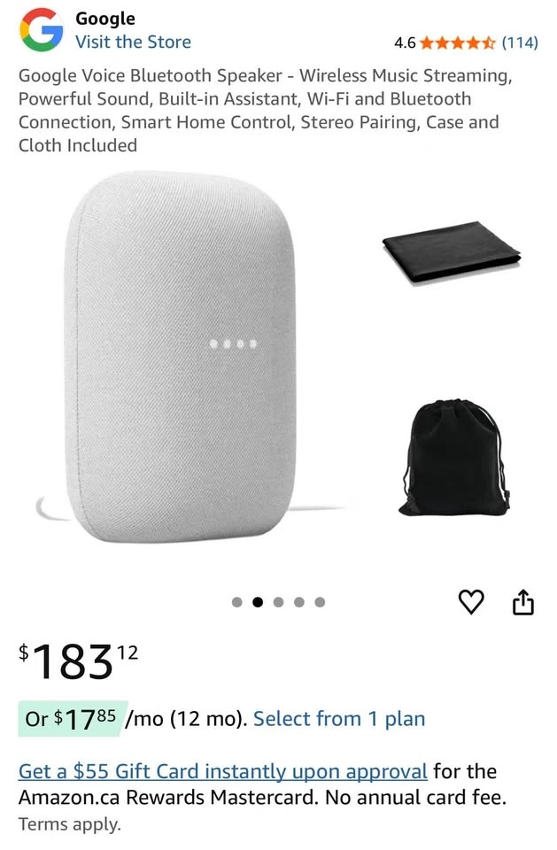 Google Home / Google Voice Bluetooth Speaker –New - photo 2